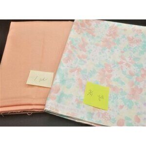 Floral Peter Pan Fabrics 1.75 Yards Fabric Lot Quilting Crafting Sewing Coral